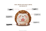 Procreate wood carving brushes, a Brush Add-On by ProcreateiBox (Thumbnail 3 of 8)