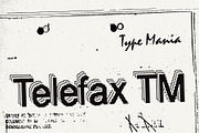 Telefax TM – Eroded Fax Typeface, a Sans Serif Font by Type Mania (Thumbnail 1 of 9)