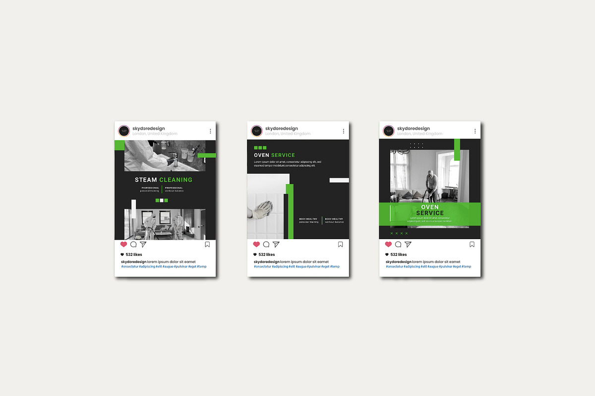 Cleaning Instagram Canva Templates preview 8