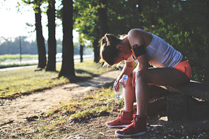 After the workout stock photo containing fitness and woman