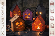 Halloween Haunted House Lantern, an Object Graphic by WoodoraCut (Thumbnail 2 of 7)