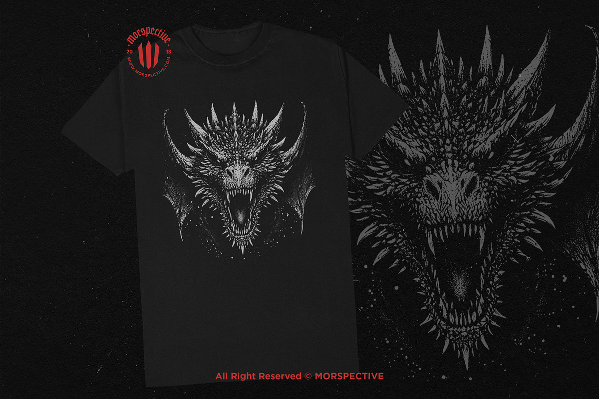 10 Bundle Dark Art Dragon Face, an Illustration by Morspective (Photo 2 of 7)