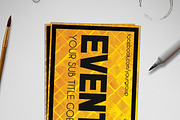 Golden Style Event Ticket, a Card Template by Tzochko (Thumbnail 2 of 5)