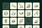 Court Drawing Art Set, an Outline Icon by Vectors Market (Thumbnail 7 of 8)