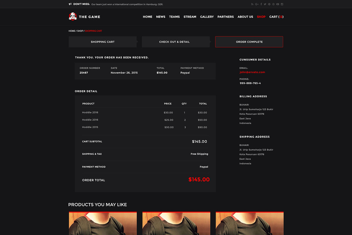 The Game - eSport PSD Gaming Templat, a Websites & App Template by Netbee (Photo 30 of 30)