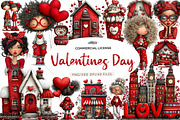 Watercolor Valentine Clipart, an Illustration by CreationArt (Thumbnail 1 of 4)
