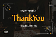 Regano Qingsta - Vintage Serif Font, a Serif Font by Lettermine (Thumbnail 10 of 10)