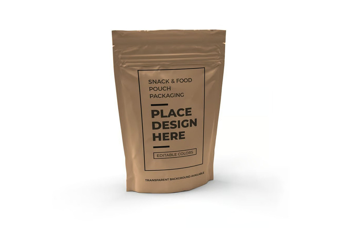 Food Pouch Packaging Mockup Template, a Packaging Mockup by DesignRushMarket (Photo 2 of 11)
