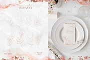 Pink watercolor leaves set. Alphabet, a Decorative Illustration by MiraEl Art (Thumbnail 14 of 15)