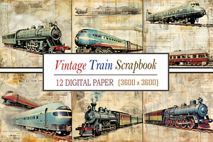 Vintage Train Scrapbook