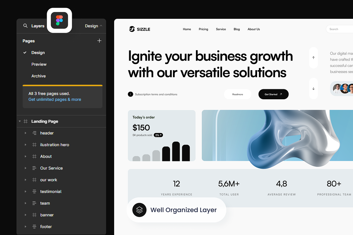Digital Marketing Landing Page, a Landing Page Template by SLAB! Design (Photo 2 of 4)