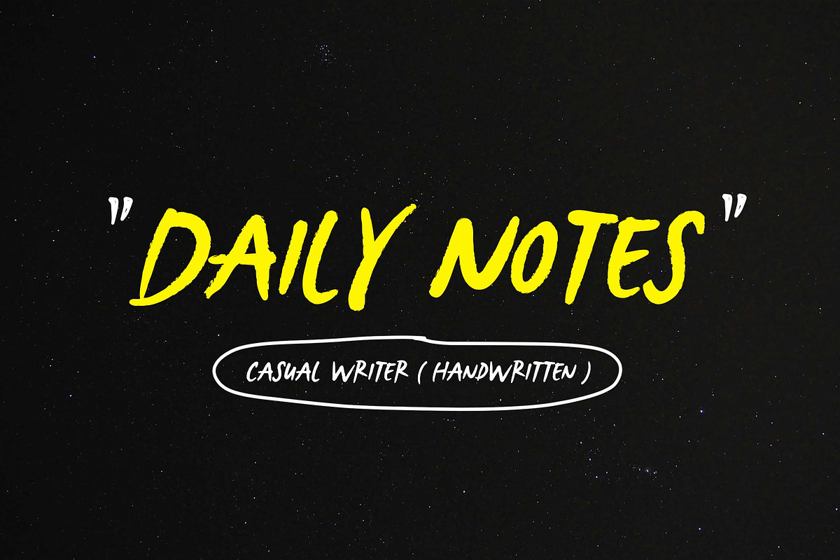Daily Notes Casual Handwritten Font, a Handwritten Font by UICreative (Photo 1 of 13)