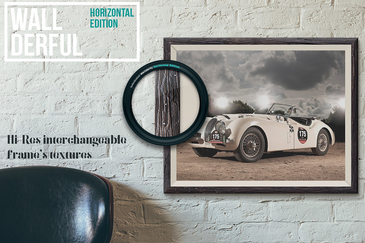 Wallderful - Horizontal Mockups, a Product Mockup by Madebyvadim (Photo 4 of 5)