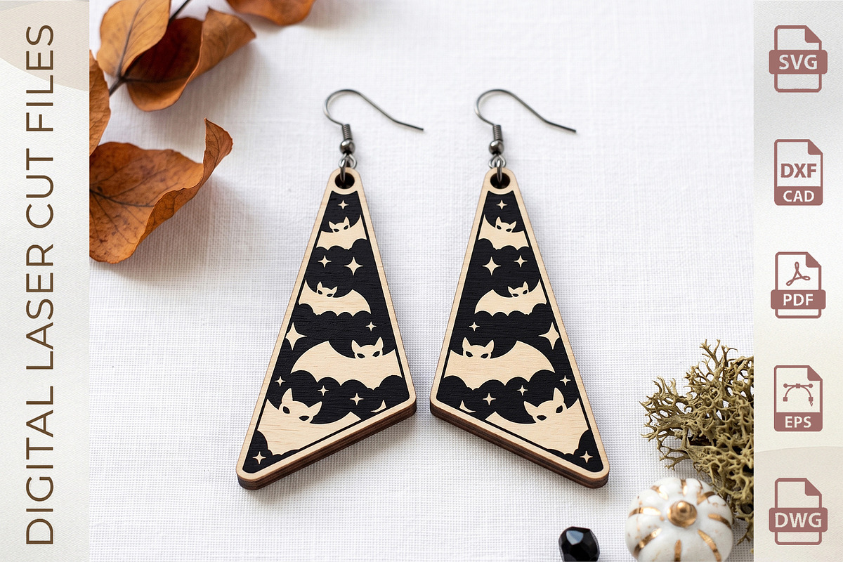 Halloween Earring SVG Collection, an Object Graphic by WoodoraCut (Photo 5 of 11)