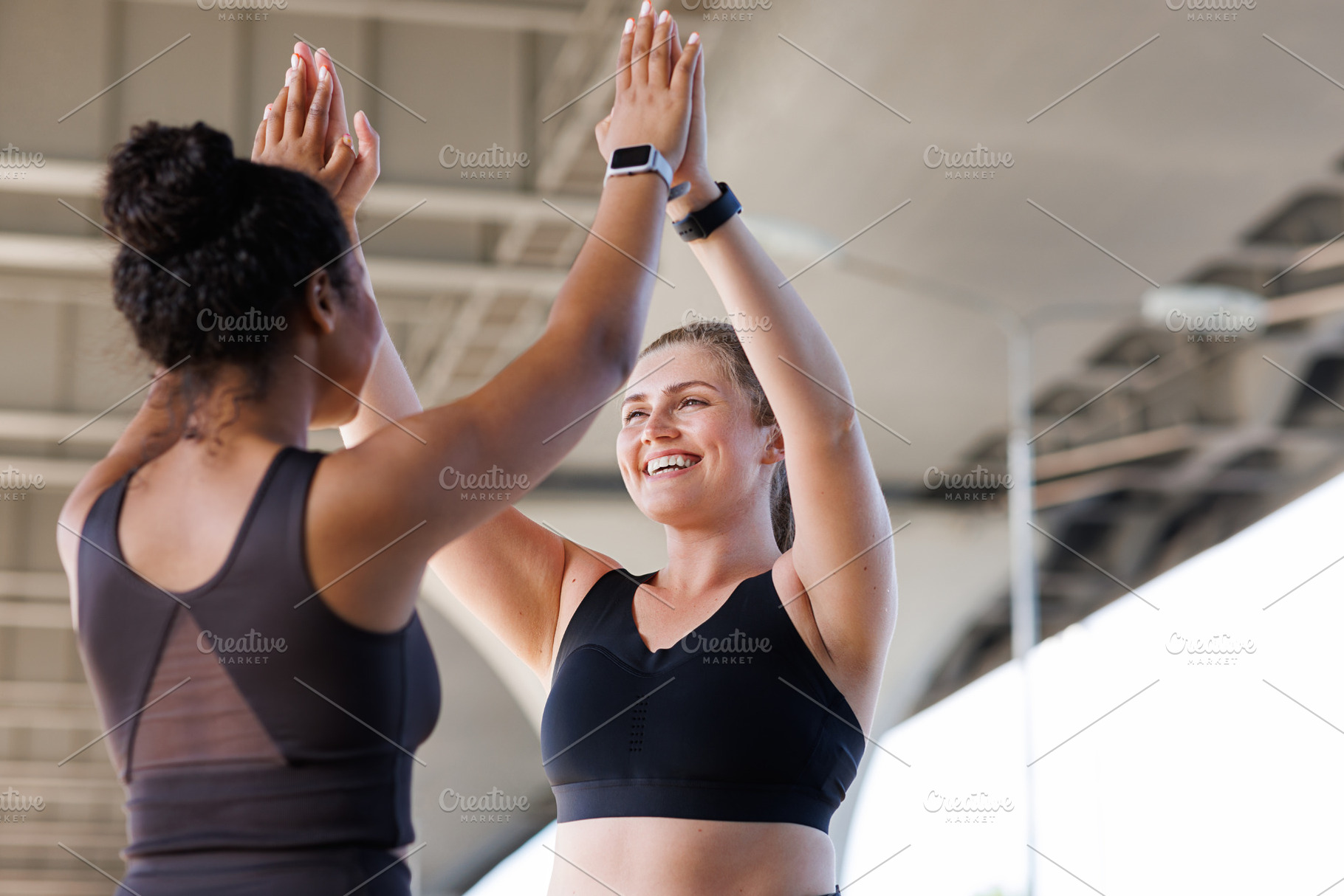 Two cheerful plus-size women, a Sports & Recreation Photo by Artem Varnitsin