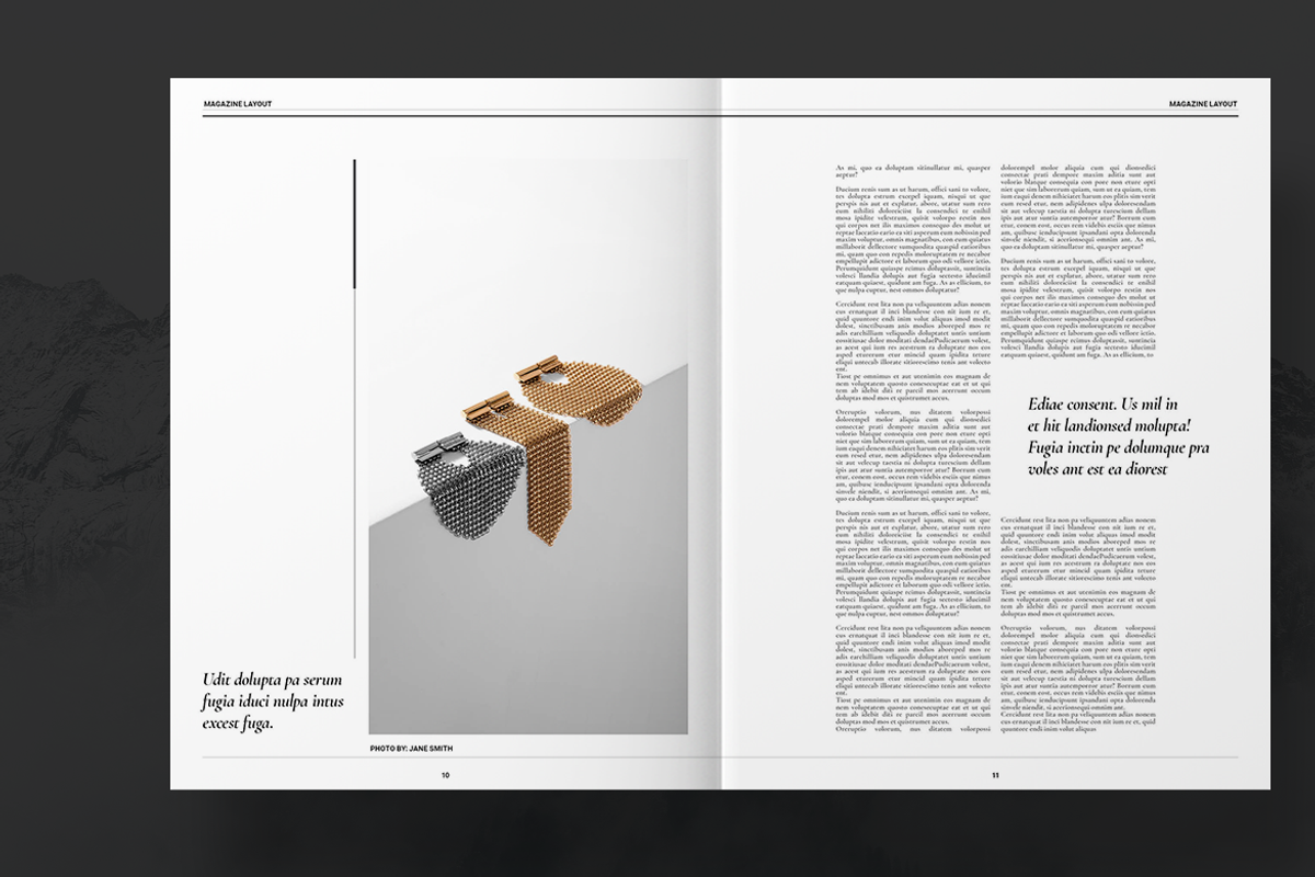 Black Magazine Layout, a Magazine Template by Boris Cupac (Photo 6 of 12)