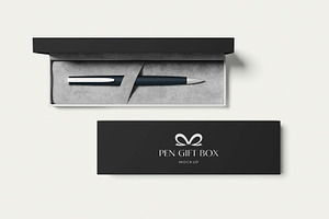 Pen Gift Box Mockup