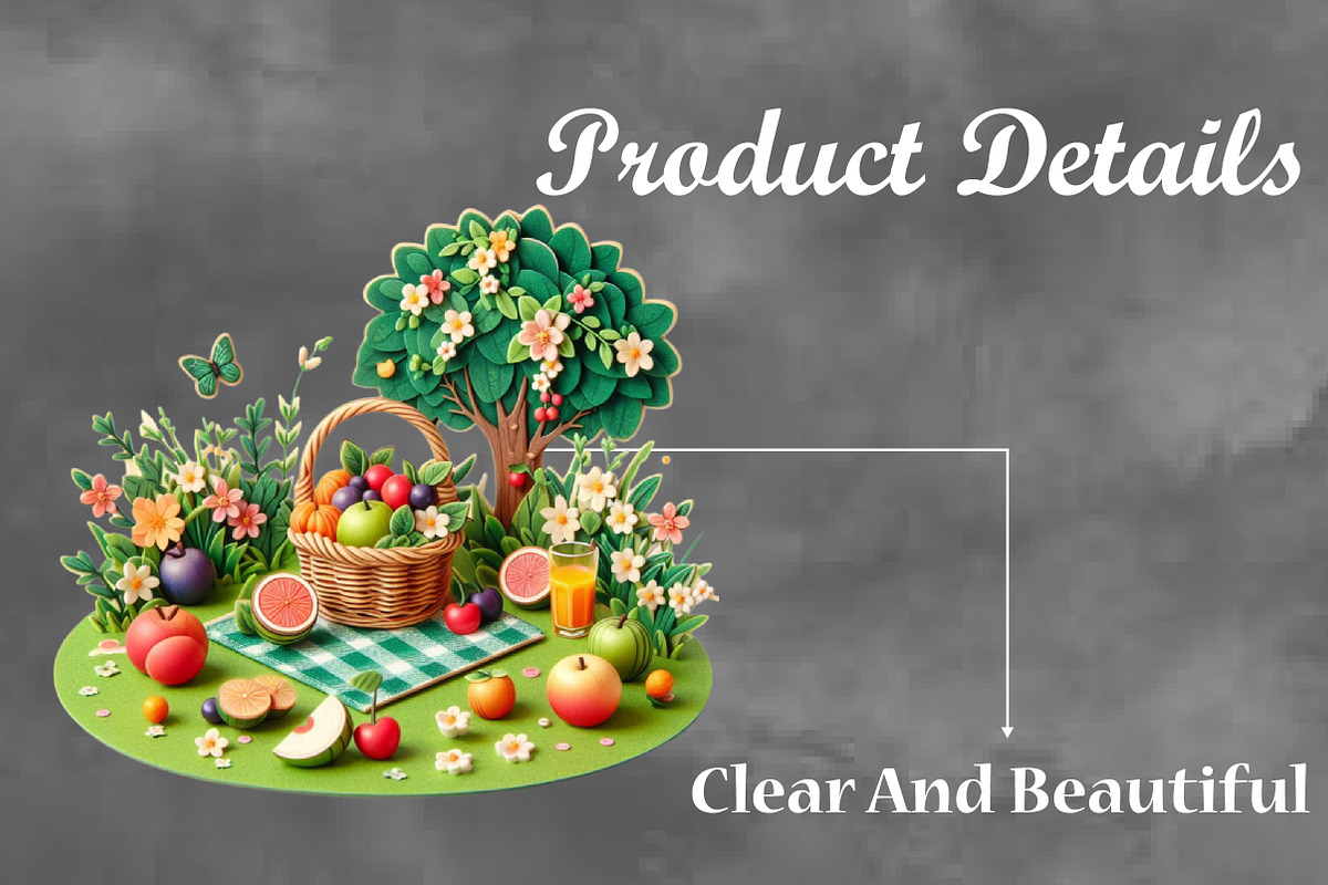 Watercolor Picnic Basket Sublimation, a Seasonal Illustration by Craft Nest (Photo 3 of 5)
