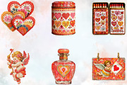 Vintage Cute Valentine's Day Clipart, an Illustration by SVGArt (Thumbnail 8 of 8)