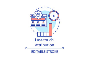 Last-touch Attribution Concept Icon