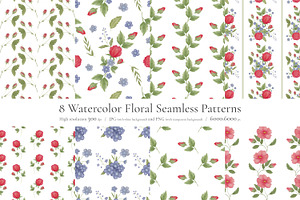 Vintage Rose: Seamless Patterns