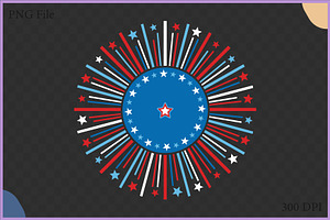 4th of July Firework Star Burst SVG, a Decorative Illustration by Gfx Expert Team