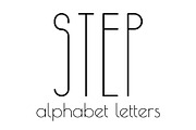 Alphabet letters Step font, a Symbol Font by Iryna Danyliuk (Thumbnail 1 of 6)