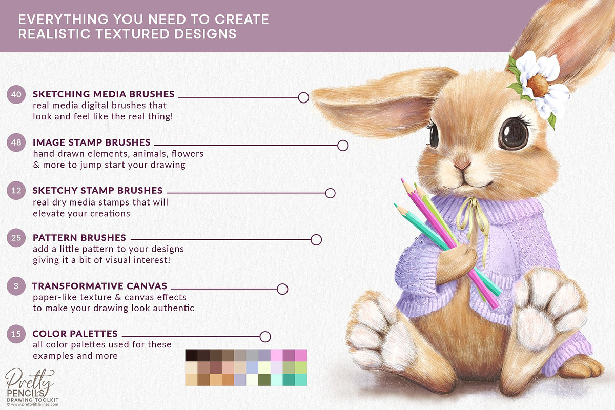 Drawing & Sketching Toolkit, a Brush Add-On by Pretty Little Lines (Photo 4 of 19)
