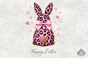 Happy Easter Leopard Print Bunny Png, an Illustration by Craft Nest (Thumbnail 1 of 4)
