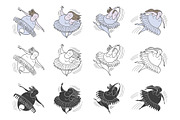 Ballerina. Humorous drawing., an Illustration by valeri_si (Thumbnail 2 of 3)