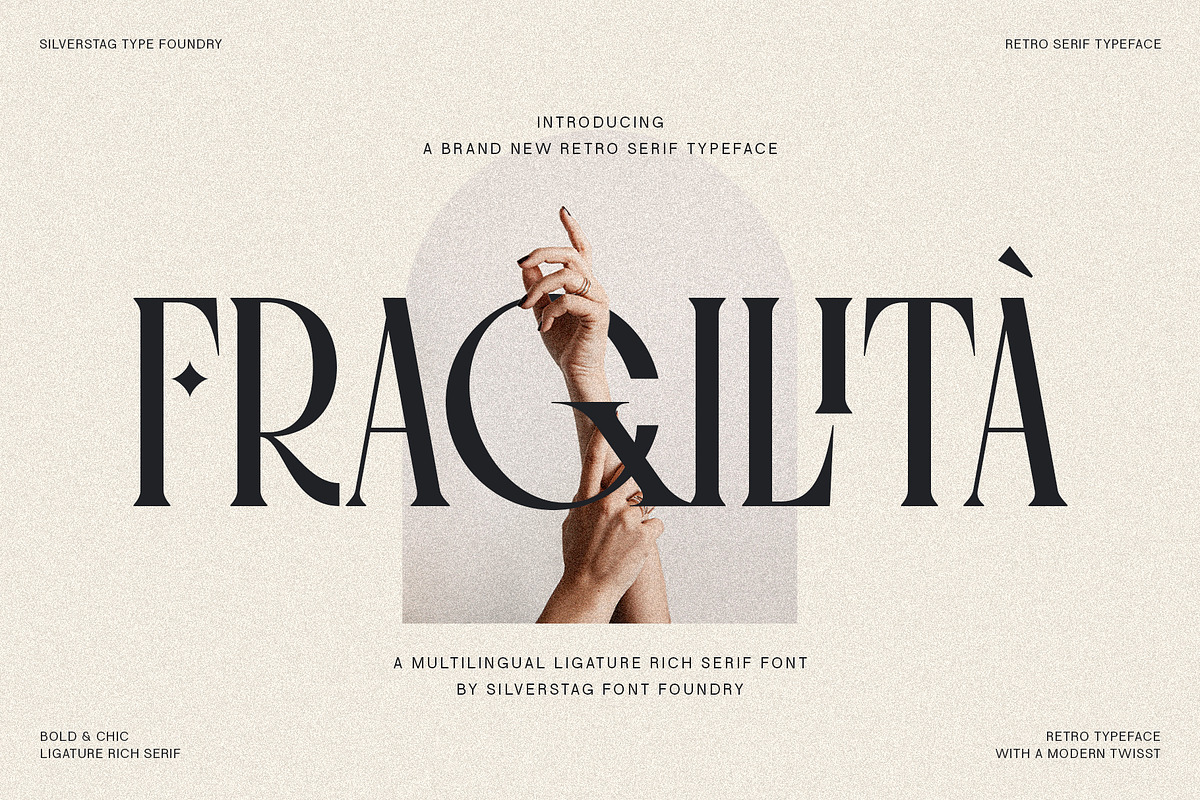 Fragilità - A Retro Ligature Serif, a Serif Font by SilverStag Type Foundry (Photo 1 of 26)