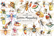 Summer Mosquitoes Clipart, an Illustration by CreationArt (Thumbnail 1 of 5)