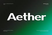 Aether - Modern Sans-Serif Font, a Sans Serif Font by Webhance Studio (Thumbnail 1 of 8)