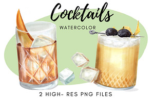 watercolour cocktails