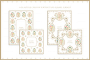 Easter Bunny Eggs Cards 2 Vintage, a Seasonal Illustration by Euonia Meraki (Thumbnail 8 of 12)