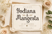 Yodiana Mangesta, a Script Font by Wow Magic (Thumbnail 1 of 3)