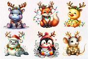Christmas Animal Sublimation Clipart, an Illustration by Dream Creation (Thumbnail 4 of 7)