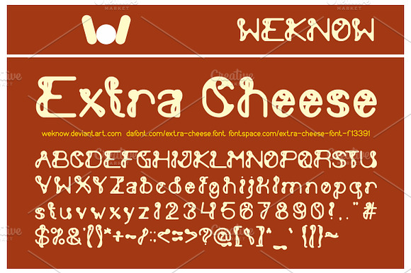extra cheese font preview 7