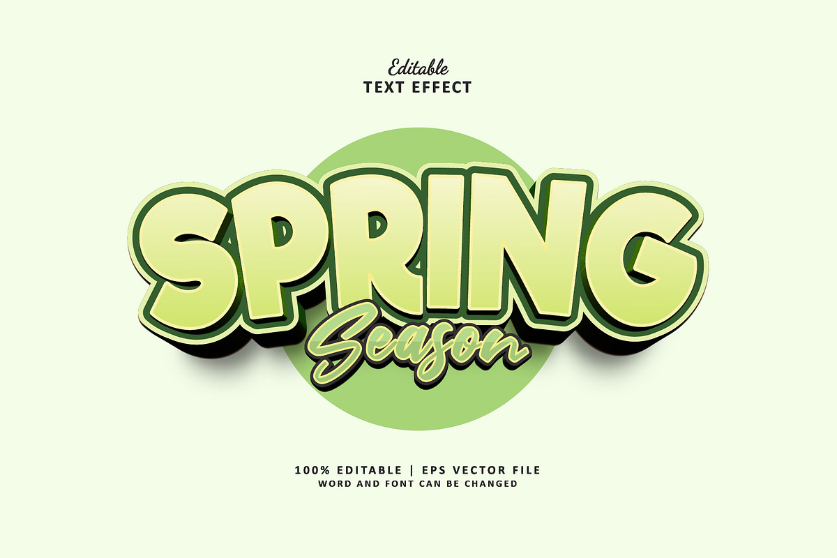 Text Effect Spring, a Layer Style Add-On by Navy Graphic (Photo 1 of 2)