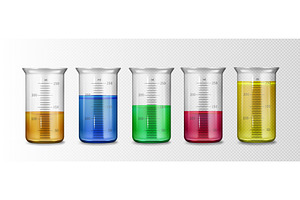 Measuring cup set with 3d glass, an Object Illustration by art PVP - market