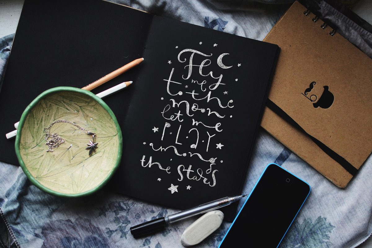 Chalk Lettering Set, Vector, a Decorative Illustration by Nina's Illustration Shop (Photo 10 of 11)