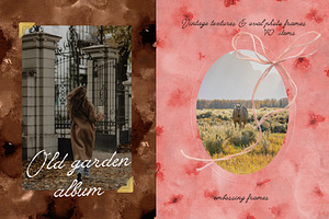 Old Garden Album. Textures & Frames, a Background Graphic by PaperJamLab