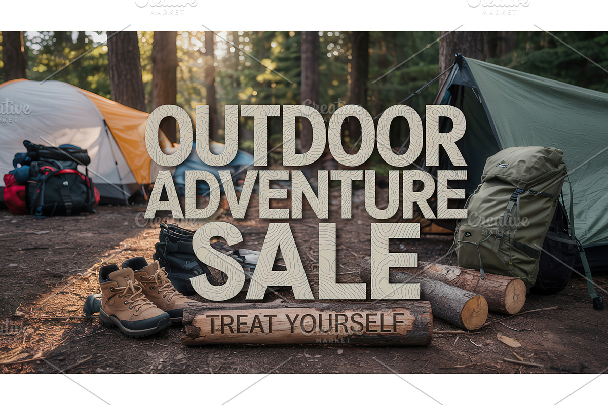 Camping gear and tents in a forest, an Illustration by tilialucida