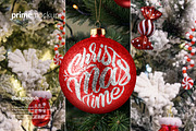 Christmas Ball/Ornament Mockup Scene, a Product Mockup by PrimeMockup (Thumbnail 8 of 10)