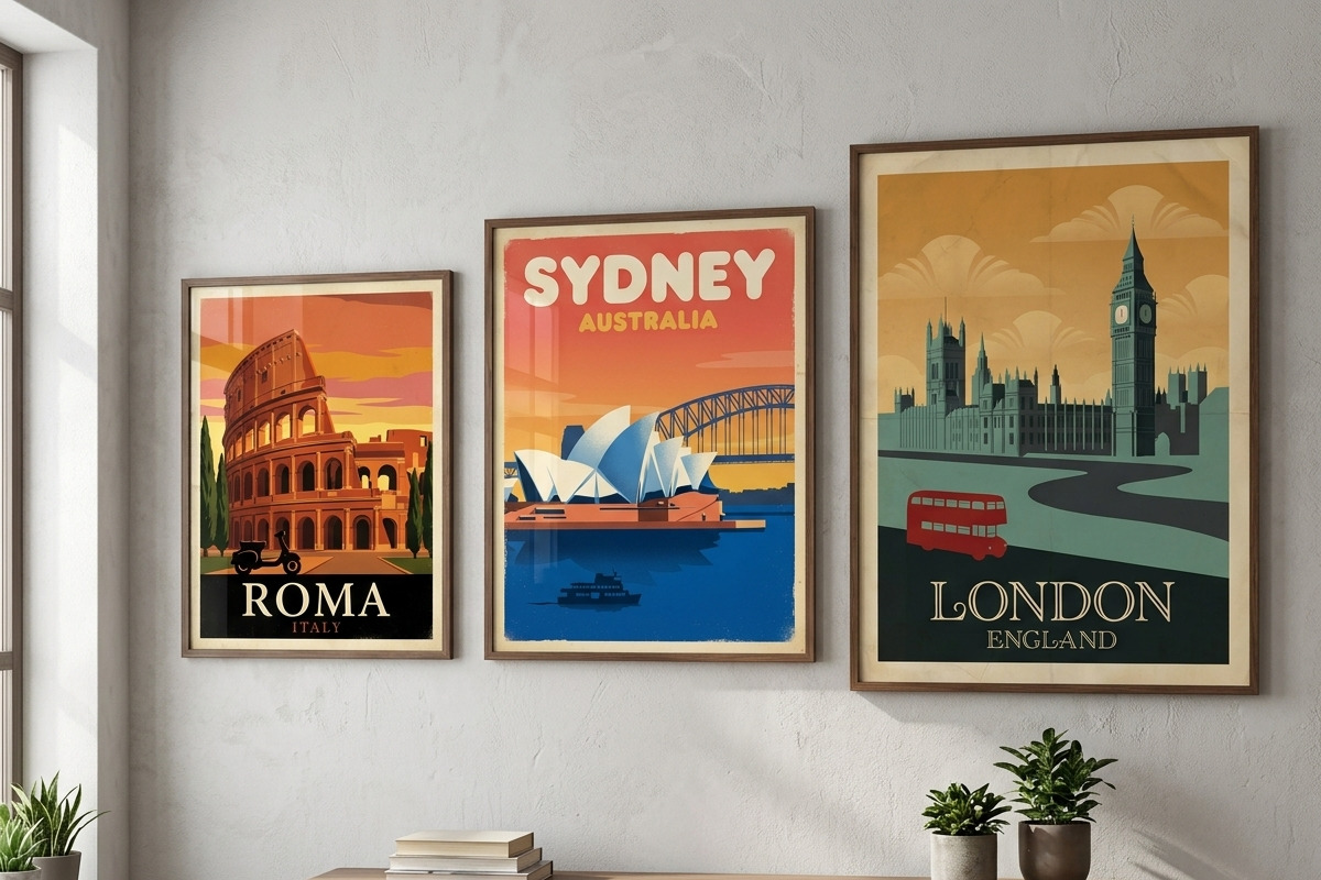 50 Vintage Travel Poster Printable, a Decorative Illustration by Image for Sale (Photo 3 of 3)