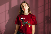 Dog Christmas T Shirt Design Digital, a Graphic by Vector Portal (Thumbnail 2 of 6)