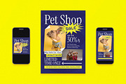 Pet Shop Sale Flyer Set, a Flyer Template by Aiyari Graphic (Thumbnail 1 of 3)