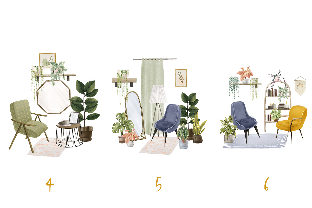 Cozy hygge home interior, a Decorative Illustration by the_myro (Photo 4 of 13)