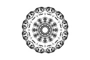 Ornamental Black White Mandala Pack, a Decorative Illustration by NJ Himel (Thumbnail 11 of 103)