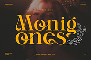 Monigk Ones Elegant Serif Font, a Serif Font by Perfectype (Thumbnail 1 of 8)